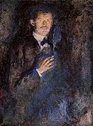 Edvard Munch Self Portrait with Cigarette   jjj oil painting reproduction